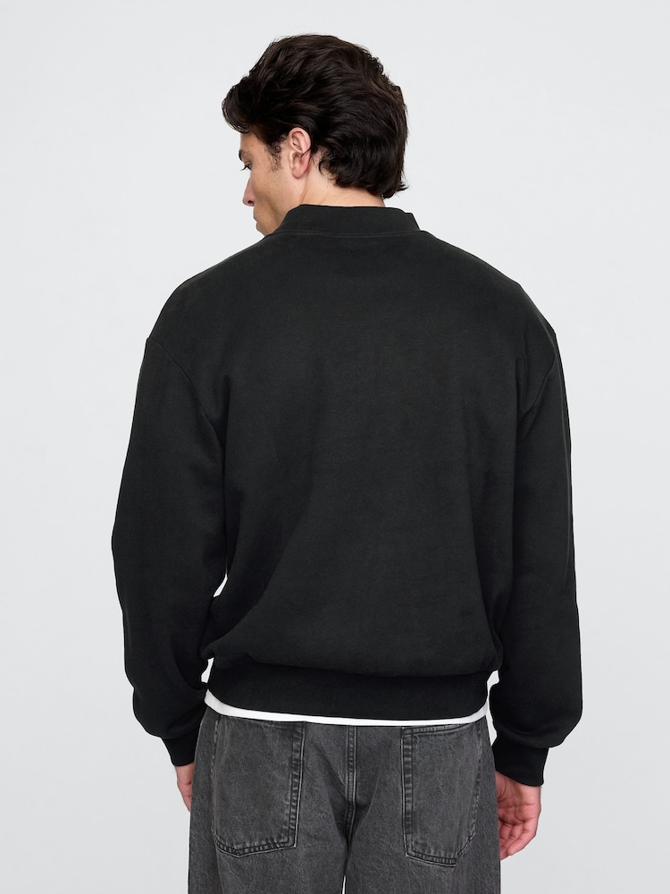 Gap Black Long Sleeve Logo Waffle Knit T-Shirt - Image 2 of 5