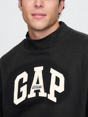 Gap Black Long Sleeve Logo Waffle Knit T-Shirt - Image 4 of 5
