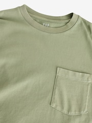 Grün - Gap – Langarm T-Shirt aus schwerem Material mit Tasche - Bild 5 von 6