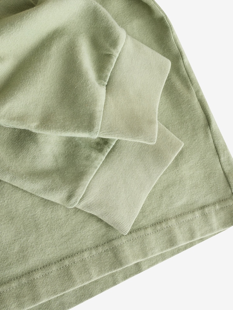 Grün - Gap – Langarm T-Shirt aus schwerem Material mit Tasche - Bild 6 von 6