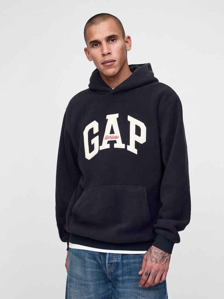 Gap Navy Blue Athletic Logo Hoodie - Image 1 of 5 Gap Navy Blue Athletic Logo Hoodie - Image 1 of 5