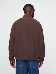 Gap Brown Logo Arctic Fleece Zip Jacket - Image 2 of 5