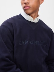 Gap Blue Athletic Logo Sweatshirt - Image 4 of 5