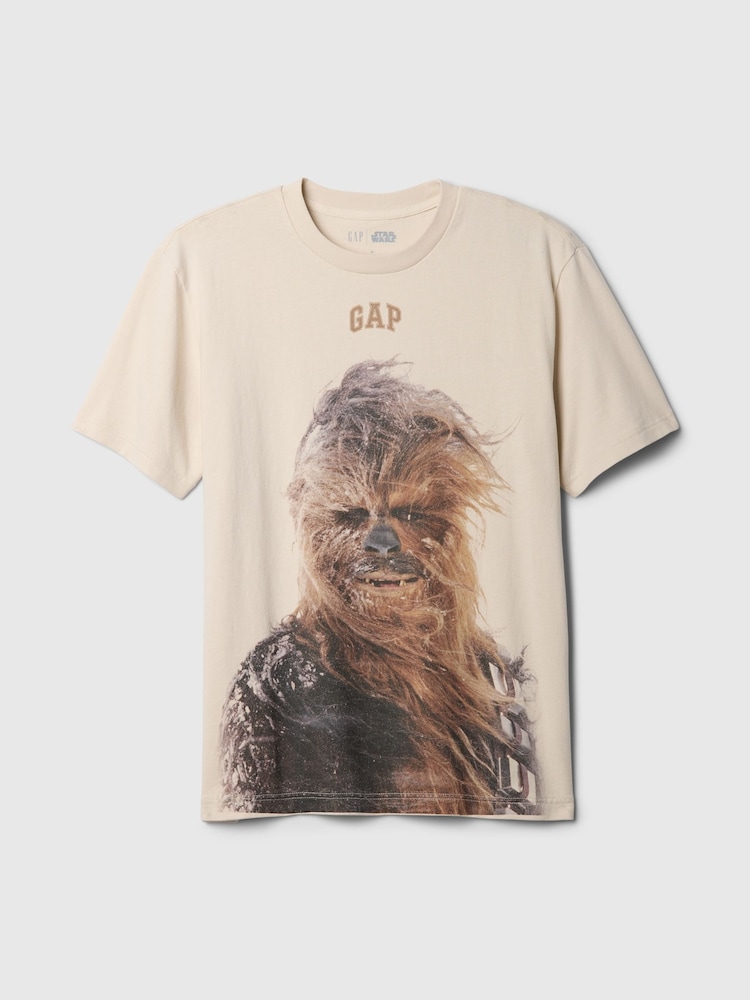 Beige/Chewbacca - Gap – Star Wars – Baumwoll-T-Shirt mit Rundhalsausschnitt - Bild 5 von 5