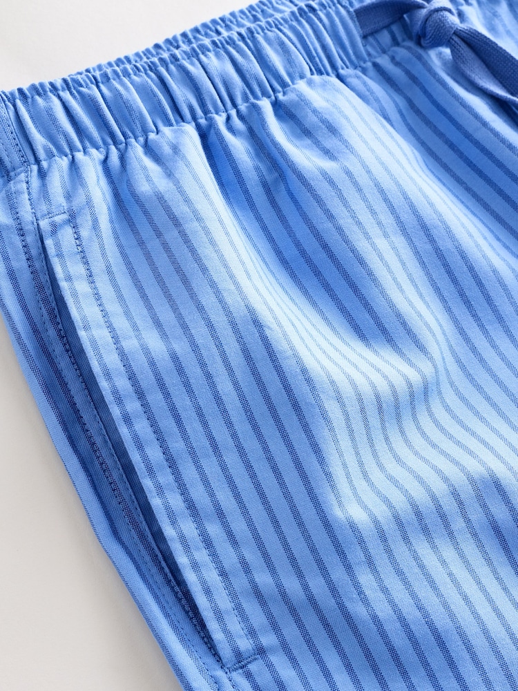 Gap Blue Cotton Striped Pyjama Bottoms - Image 4 of 4