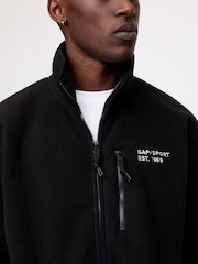 Gap Black Logo Arctic Fleece Zip Jacket - Image 4 of 5