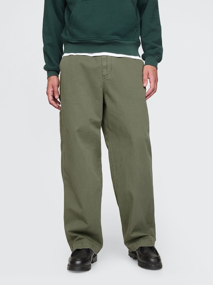 Verde - Gap Loose Fit Cotton Twill Utility Chinos - Imagen 2 de 5 Verde - Gap Loose Fit Cotton Twill Utility Chinos - Imagen 2 de 5