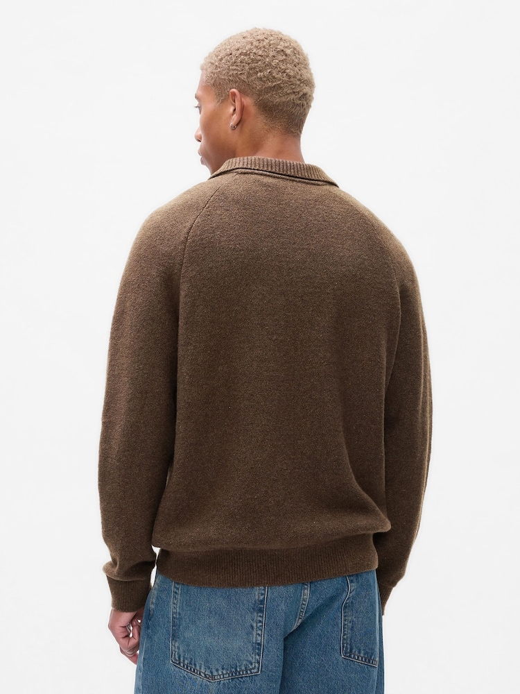 Gap Brown CashSoft Polo Neck Jumper - Image 2 of 8 Gap Brown CashSoft Polo Neck Jumper - Image 2 of 8