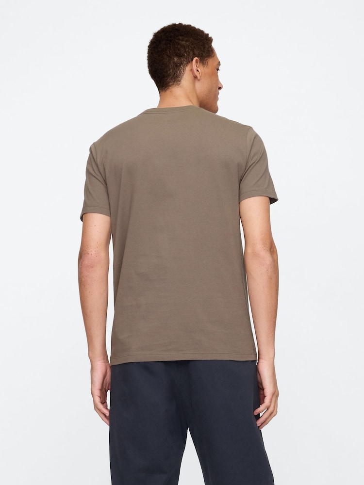 Hellbraun - Gap Everyday T-Shirt mit Rundhalsausschnitt aus 100 % Baumwolle - Bild 2 von 5