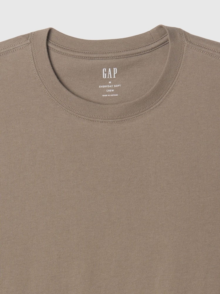 Hellbraun - Gap Everyday T-Shirt mit Rundhalsausschnitt aus 100 % Baumwolle - Bild 5 von 5