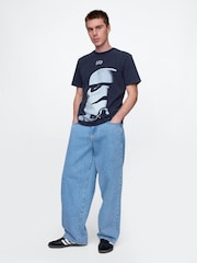 Темно-синий с принтом Storm Trooper - Gap Star Wars хлопковая футболка - Image 3 of 4