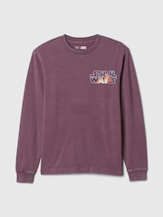 Gap Purple Star Wars Cotton Crew Neck T-Shirt - Image 5 of 5