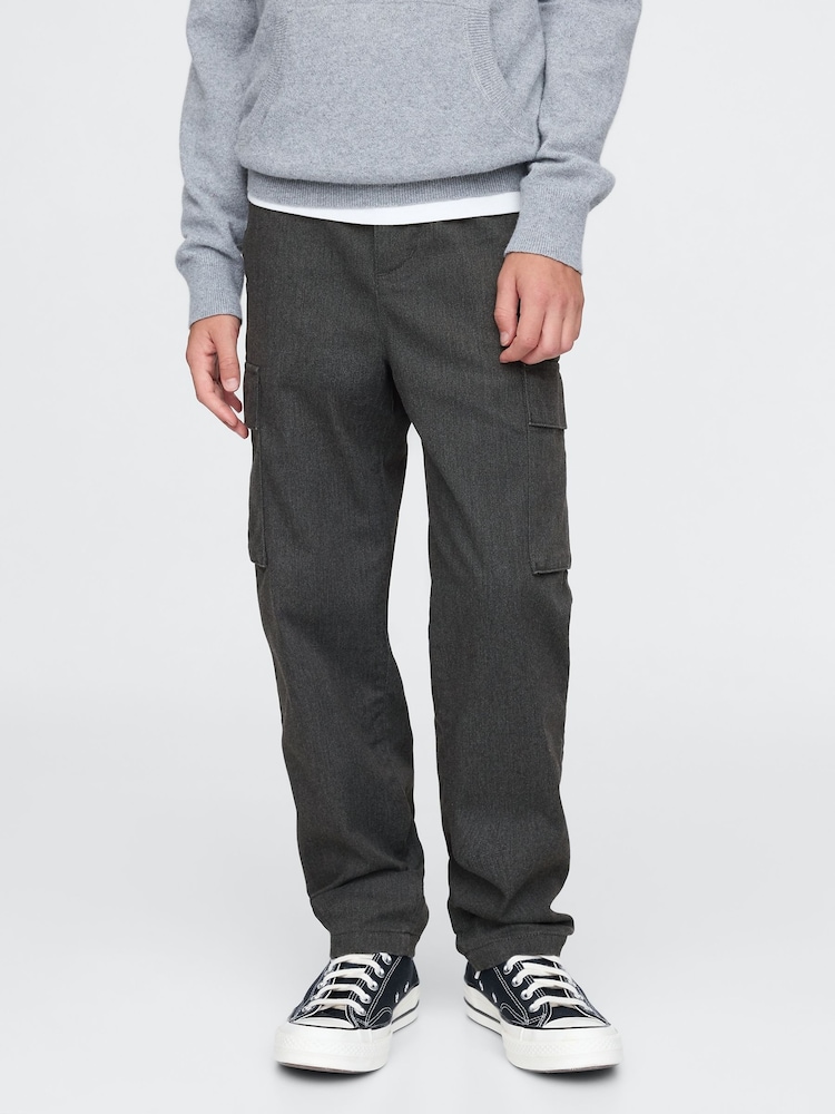 Gap Grey Twill Cargo Trousers (4-13yrs) - Image 1 of 5 Gap Grey Twill Cargo Trousers (4-13yrs) - Image 1 of 5