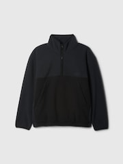Gap Black Sherpa Logo Half-Zip Pullover Fleece (4-13yrs) - Image 5 of 5