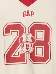 Gap Beige Minnie Mouse Disney Varsity Logo T-Shirt (4-13yrs) - Image 3 of 3