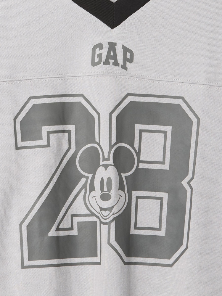 Gap Grey Mickey Mouse Disney Varsity Logo T-Shirt (4-13yrs) - Image 3 of 3