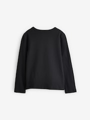 Gap Black Long Sleeve Crew Neck Graphic T-Shirt (4-13yrs) - Image 2 of 5