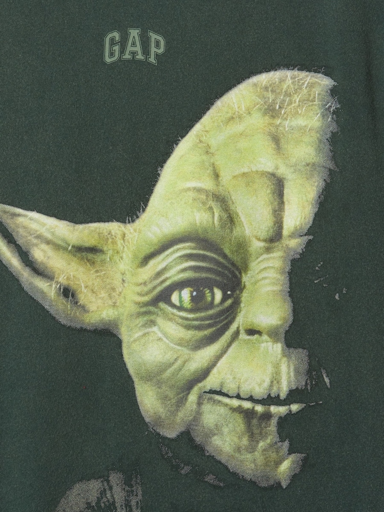 Gap Green Yoda Star Wars Graphic T-Shirt (4-13yrs) - Image 5 of 5
