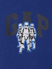 Синий - Футболка с принтом Gap Star Wars Лонгслив (4-13лет) - Изображение 5 из 5