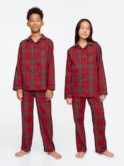 Gap Red Matching Family Christmas Flannel Pyjama Set (5-13yrs) - Image 1 of 5