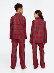 Gap Red Matching Family Christmas Flannel Pyjama Set (5-13yrs) - Image 2 of 5