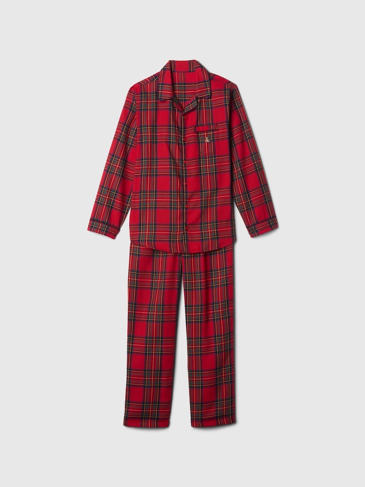 Gap Red Matching Family Christmas Flannel Pyjama Set (5-13yrs) - Image 5 of 5