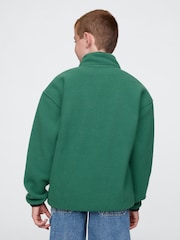 Gap Green Sherpa Logo Half-Zip Pullover Fleece (4-13yrs) - Image 2 of 5