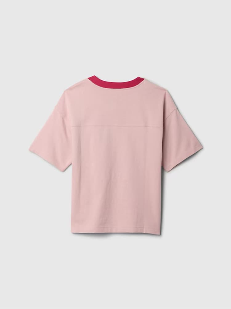 Gap Pink Daphne Duck Disney Varsity Logo T-Shirt (4-13yrs) - Image 2 of 3