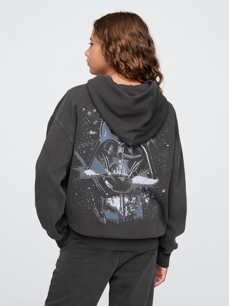Gap Black Darth Vader Star Wars Vintage Hoodie (4-13yrs) - Image 2 of 5 Gap Black Darth Vader Star Wars Vintage Hoodie (4-13yrs) - Image 2 of 5