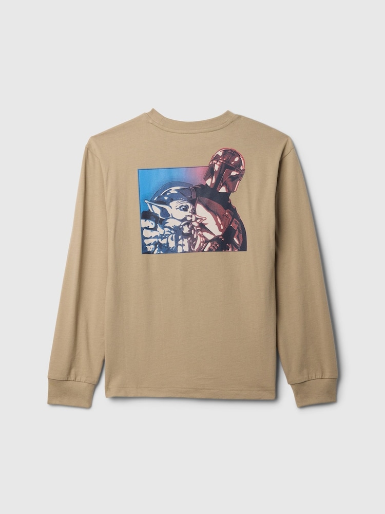 Gap Beige Star Wars Long Sleeve Graphic T-Shirt (4-13yrs) - Image 2 of 3 Gap Beige Star Wars Long Sleeve Graphic T-Shirt (4-13yrs) - Image 2 of 3