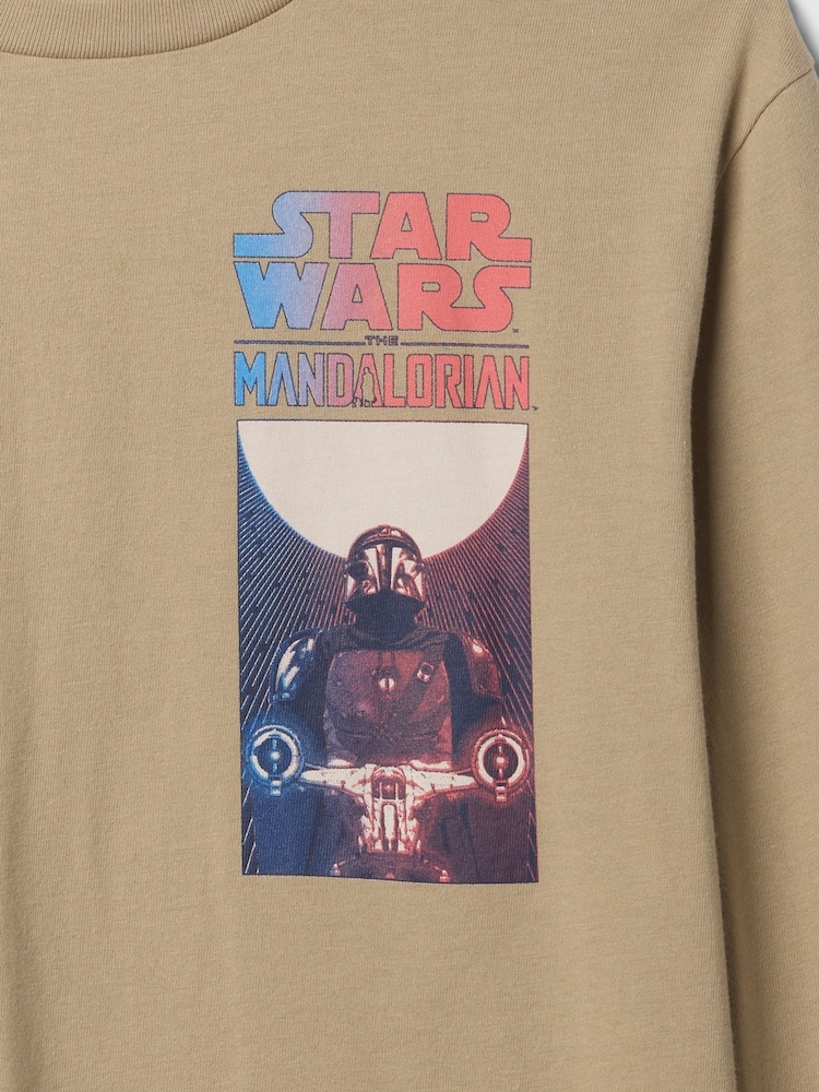 Gap Beige Star Wars Long Sleeve Graphic T-Shirt (4-13yrs) - Image 3 of 3 Gap Beige Star Wars Long Sleeve Graphic T-Shirt (4-13yrs) - Image 3 of 3