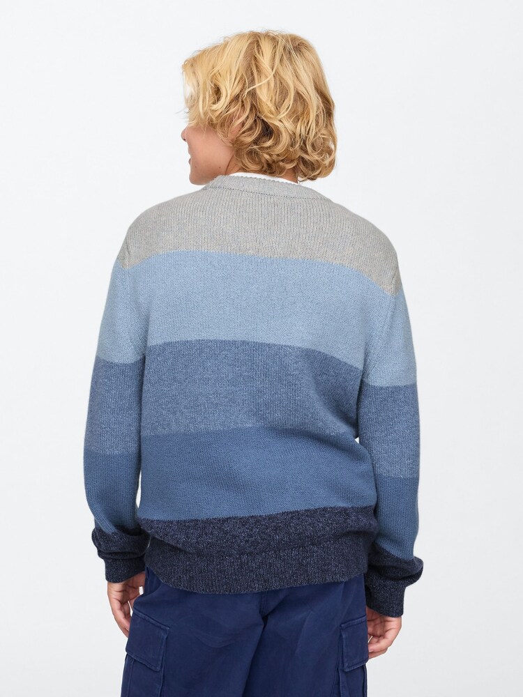 Gap Blue CashSoft Stripe Logo Jumper (4-13yrs) - Image 2 of 5