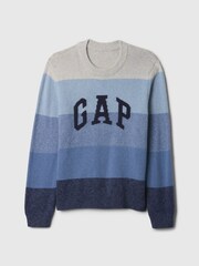 Gap Blue CashSoft Stripe Logo Jumper (4-13yrs) - Image 5 of 5