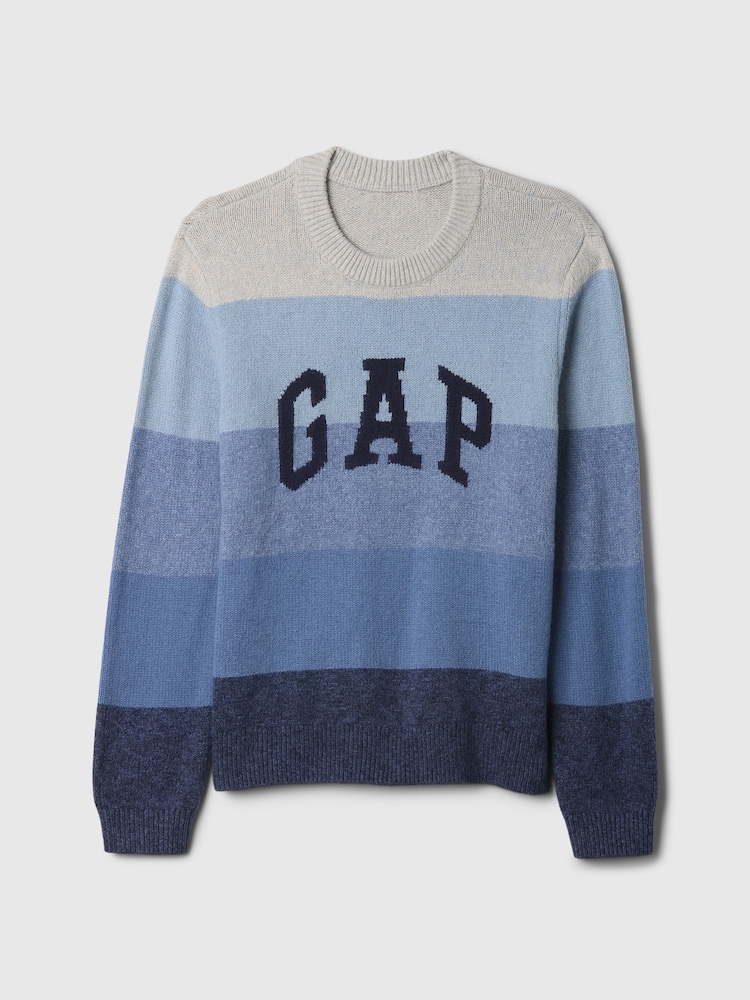 Gap Blue CashSoft Stripe Logo Jumper (4-13yrs) - Image 5 of 5