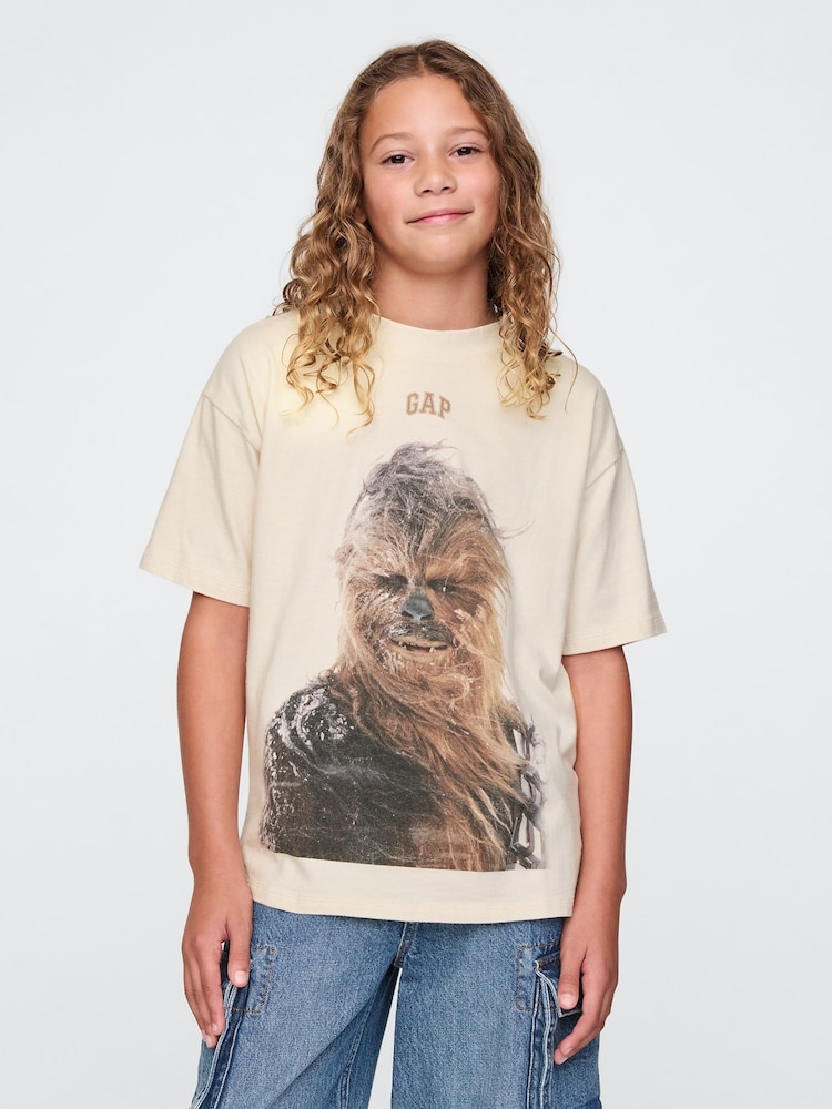 Бежевый Чубакка - футболка с принтом Gap Star Wars (4-13лет) - Изображение 1 из 5