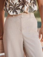 Neutral - Linen Rich Textured Long Shorts - Image 5 of 5