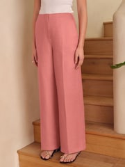Pink N Premium 100% Linen Wide Leg Trousers - Image 2 of 9