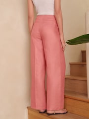 Pink N Premium 100% Linen Wide Leg Trousers - Image 4 of 9