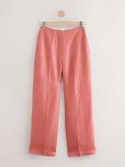Pink N Premium 100% Linen Wide Leg Trousers - Image 6 of 9