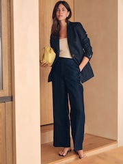 Navy N Premium 100% Linen Blazer - Image 1 of 8
