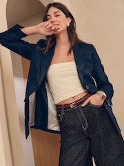 Navy N Premium 100% Linen Blazer - Image 4 of 8