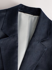 Navy N Premium 100% Linen Blazer - Image 7 of 8