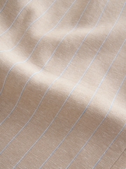 Neutral N. Premium Linen Rich Striped Wide Leg Trousers - Image 4 of 5