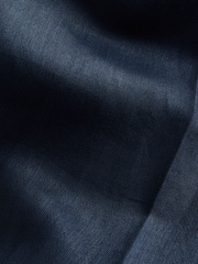 Navy N Premium 100% Linen Wide Leg Trousers - Image 7 of 8