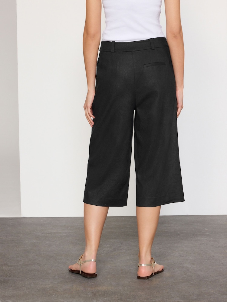 Schwarz - Jort – Tailored-Fit-Shorts mit hohem Leinenanteil - Image 3 of 7