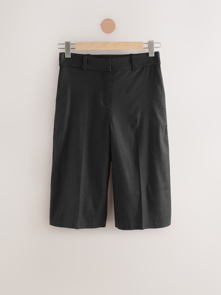 Schwarz - Jort – Tailored-Fit-Shorts mit hohem Leinenanteil - Image 5 of 7