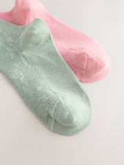 Pink/Green Cotton Rich Lace Patterned Ankle Socks 2 Pack - Image 3 of 3