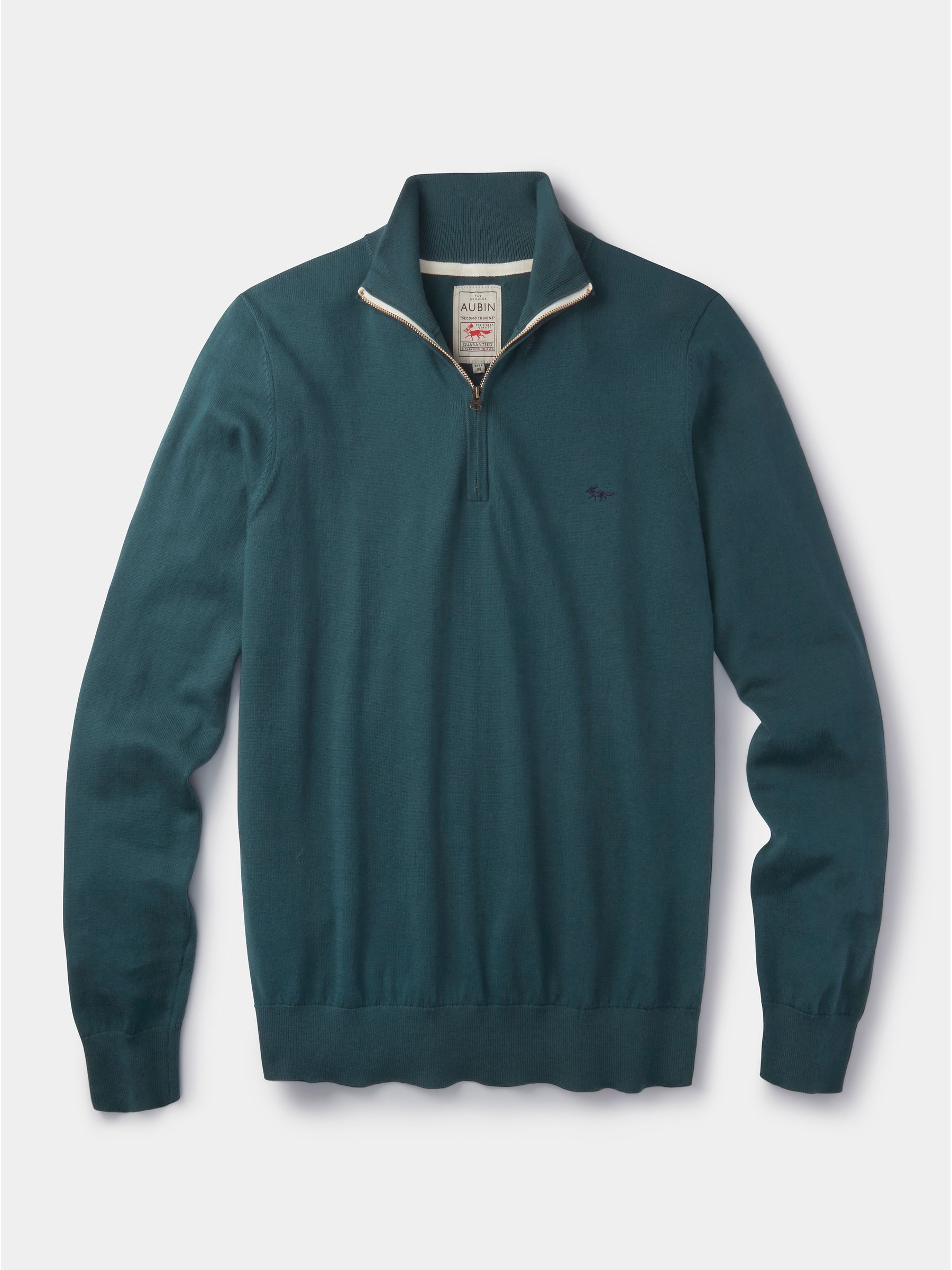 time is on 【COTTON DUCK JUMPER】 Buy Aubin Green Daw Cotton Zip Neck 100% Cotton Jumper from Next