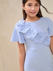 Lipsy Blue 3D Corsage Jumpsuit (5-16yrs) - Image 2 of 4