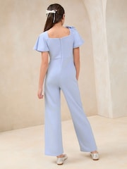Lipsy Blue 3D Corsage Jumpsuit (5-16yrs) - Image 4 of 4